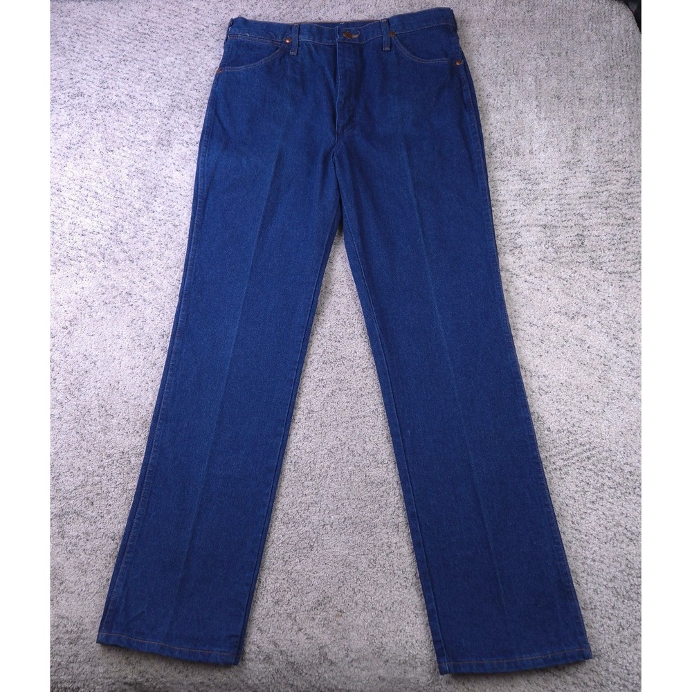VTG Wrangler Jeans Mens 36 Actual 34x34 Slim Fit Cowboy Cut Made In USA 936PWD